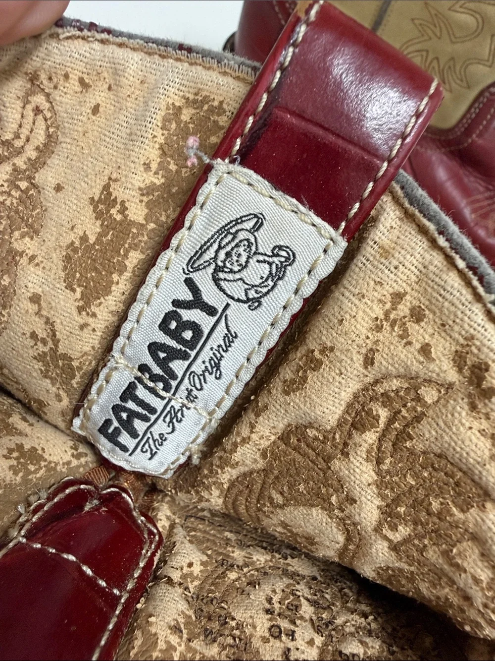 Gabby Ariat Red and Cream Western Cowboy Boots - Textured Leather